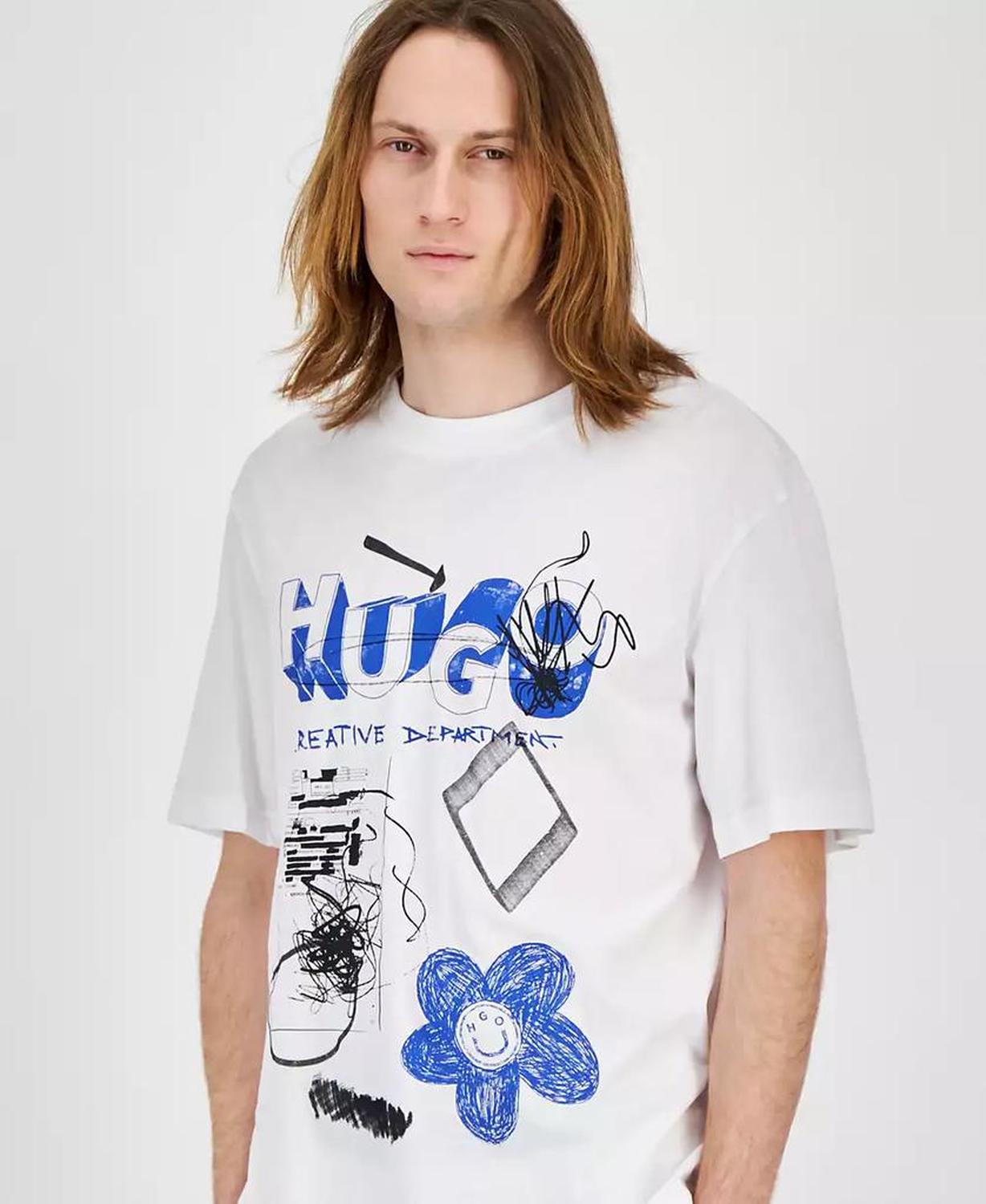 Men's Creative Department Relaxed Fit Short Sleeve Crewneck Logo Graphic T-Shirt