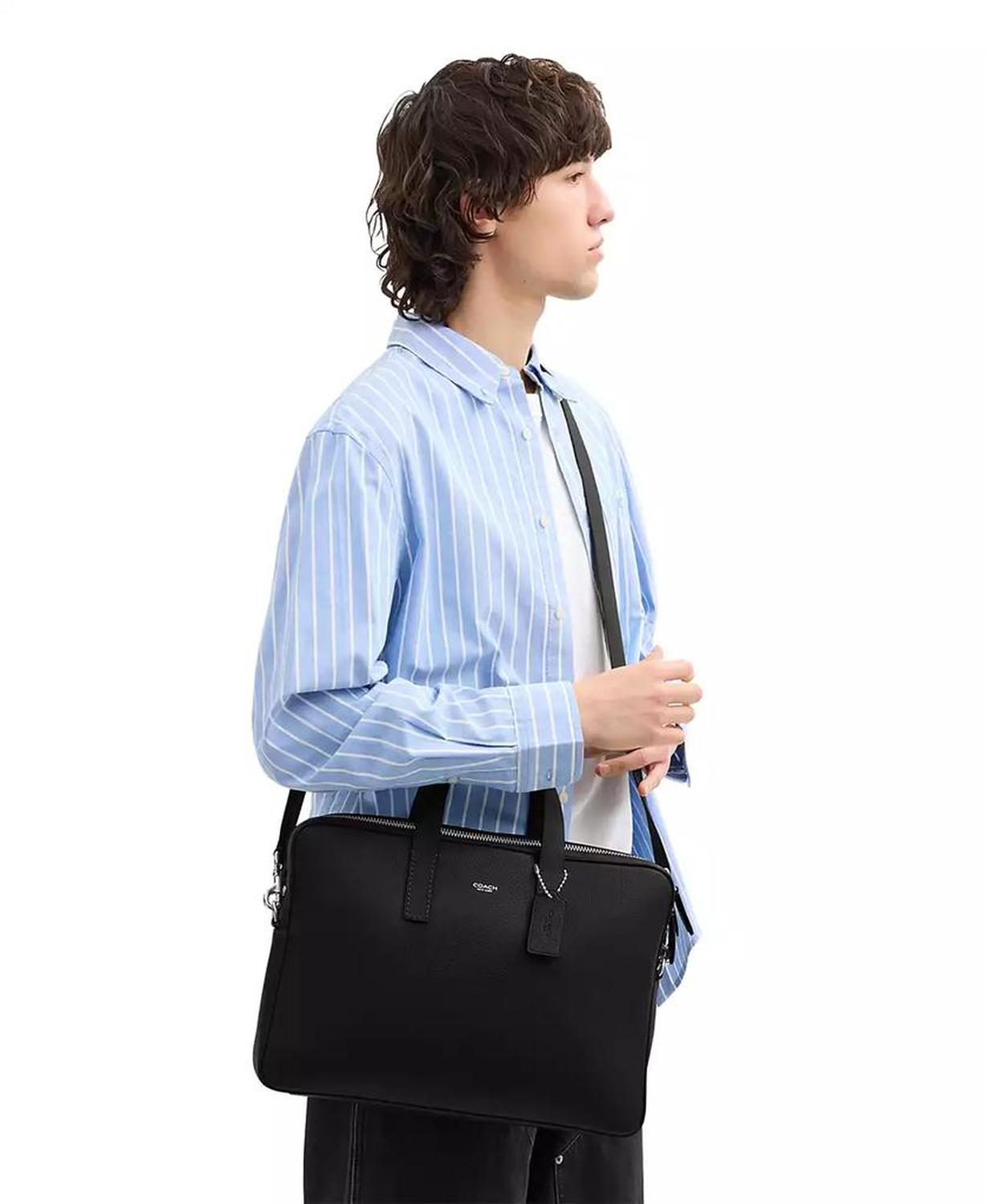 Men's Carlyle Polished Pebble Brief Bag