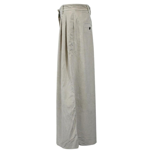 Weekend Wide Leg Pants in White Corduroy