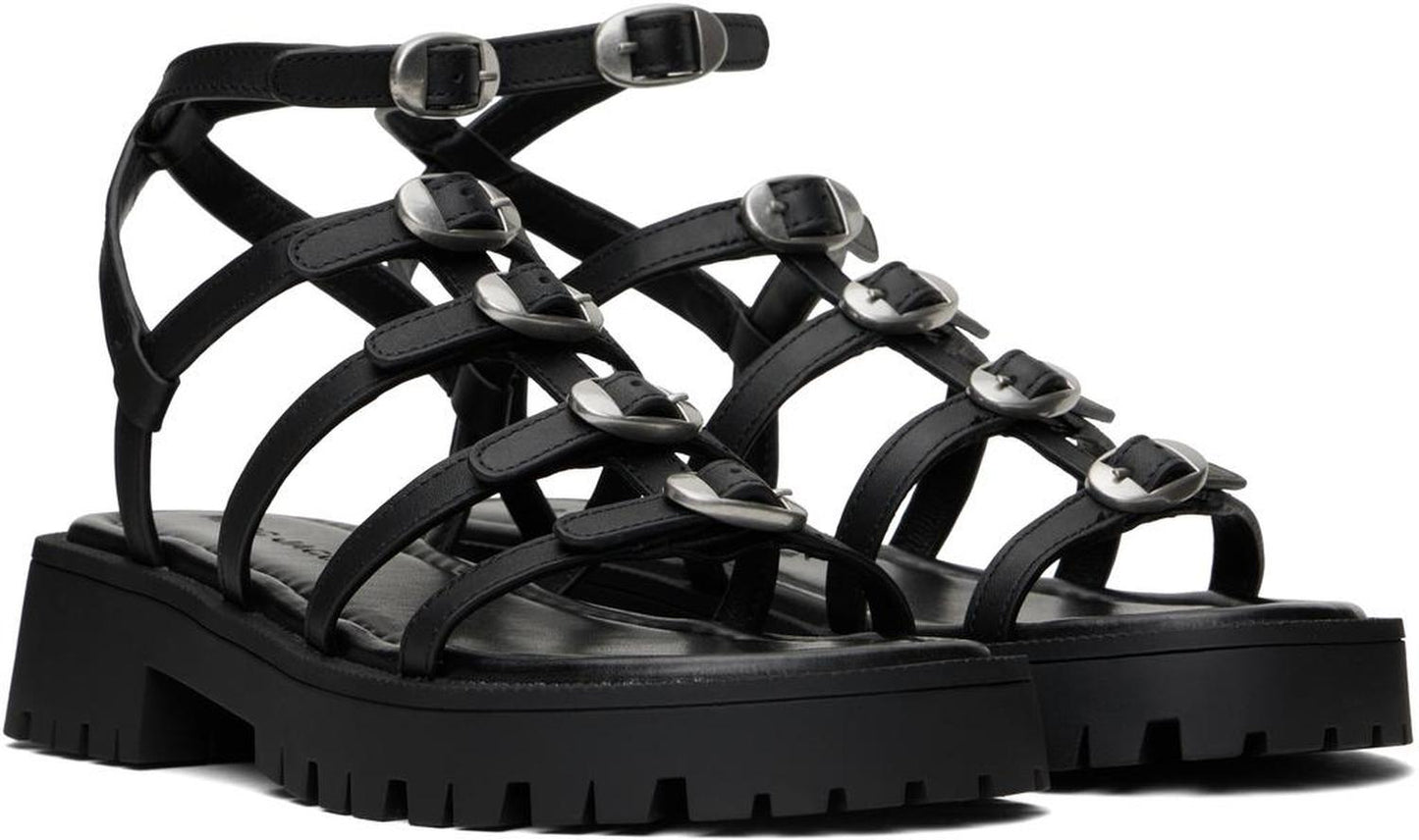 Black 'The Kiki Gladiator' Sandals