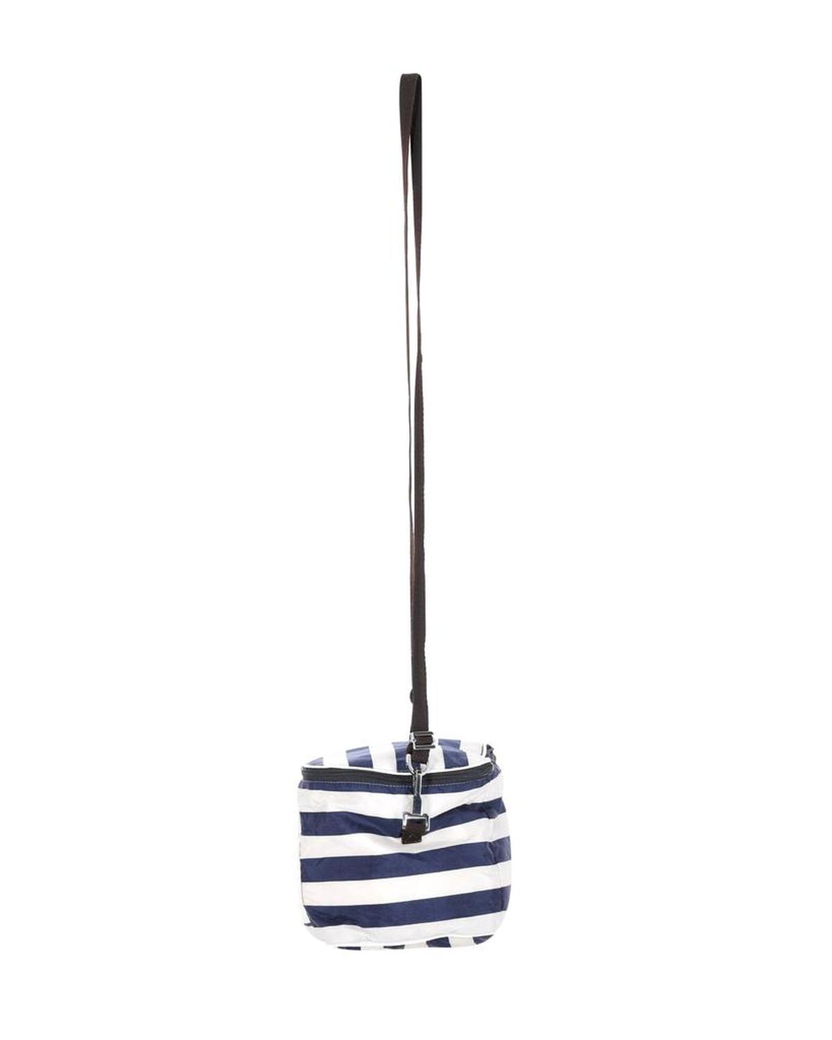 'S Striped Bag in White Polyamide