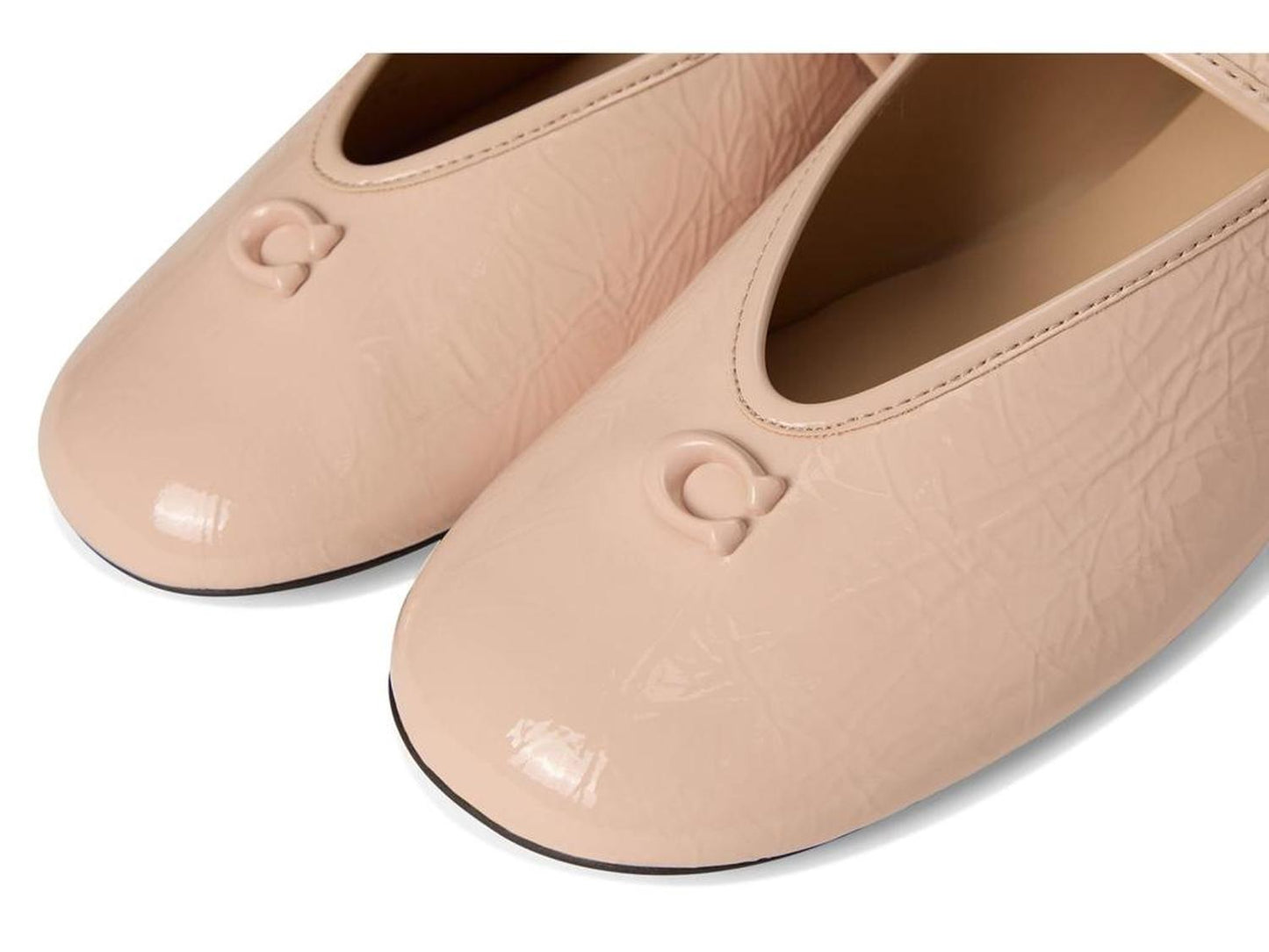 Sculpted C Crinkle Patent Leather Soft Mary Jane