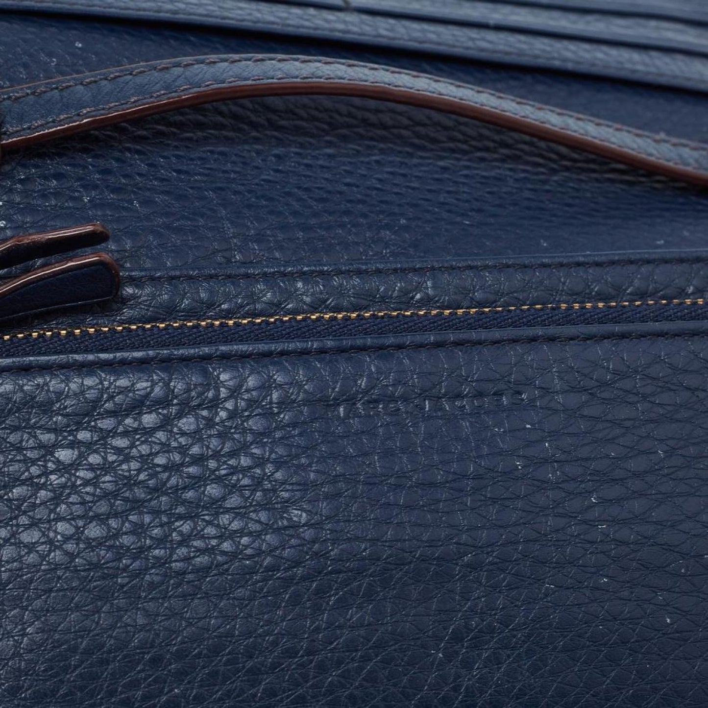 Marc Jacobs Navy Leather Recruit Wallet On Strap