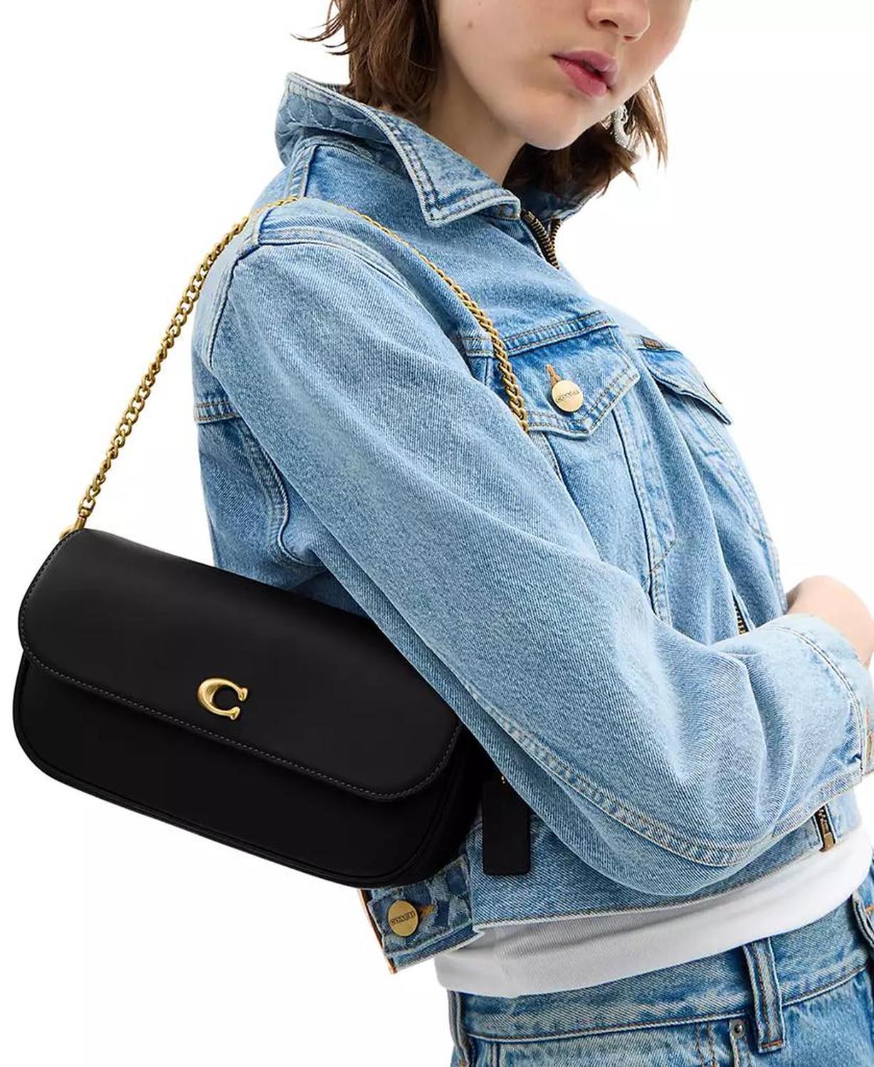 Brook Small Leather Flap Chain Bag