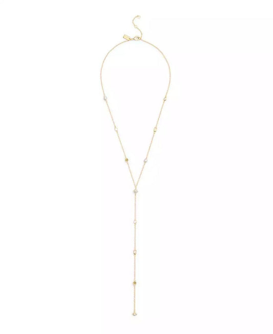 Faux Stone Signature Heritage Cultivated Pearl Charm Strand Y Necklace