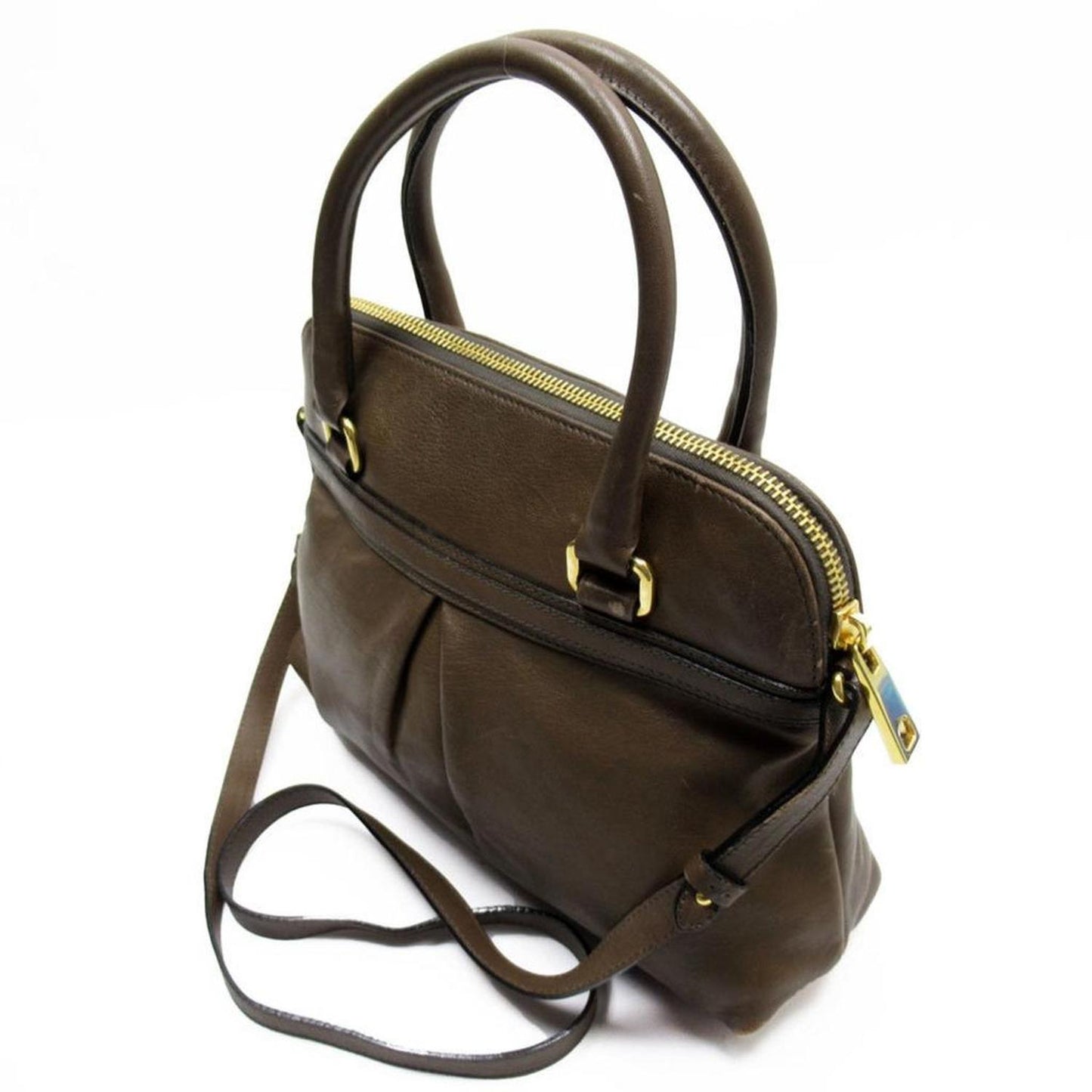 Leather Handbag Shoulder Bag (Pre-Owned)