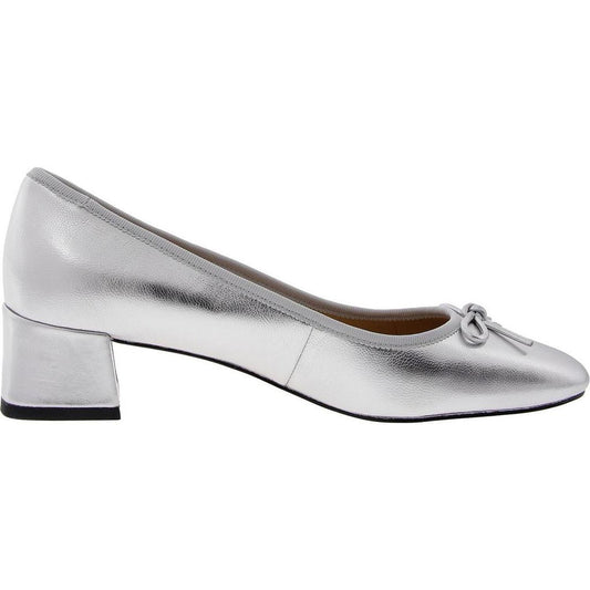 CU224 Womens Bow Leather Ballet Flats