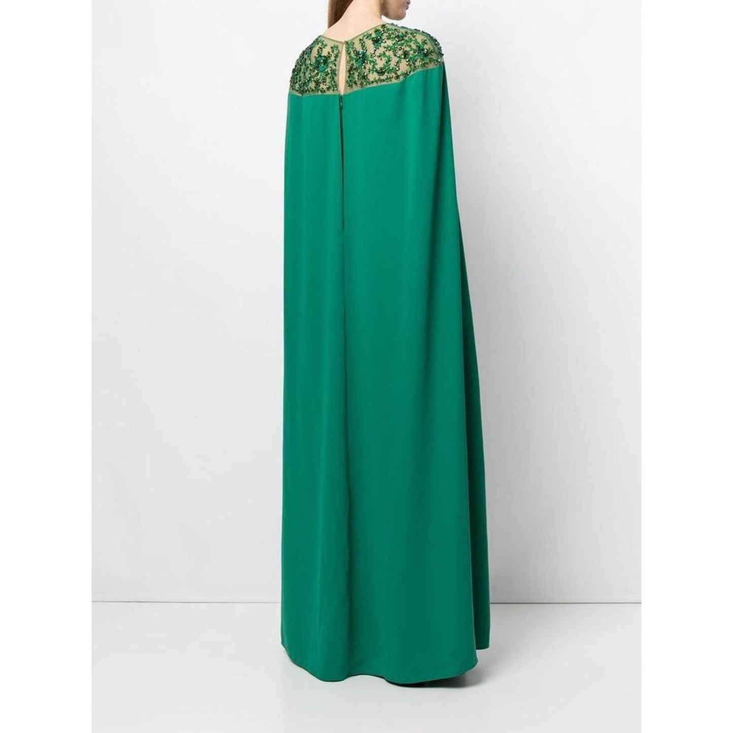 Embroidered Cape Dress