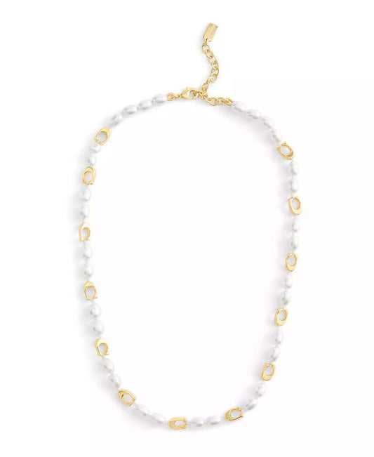 Faux Cultivated Pearl Signature Heritage Collar Necklace