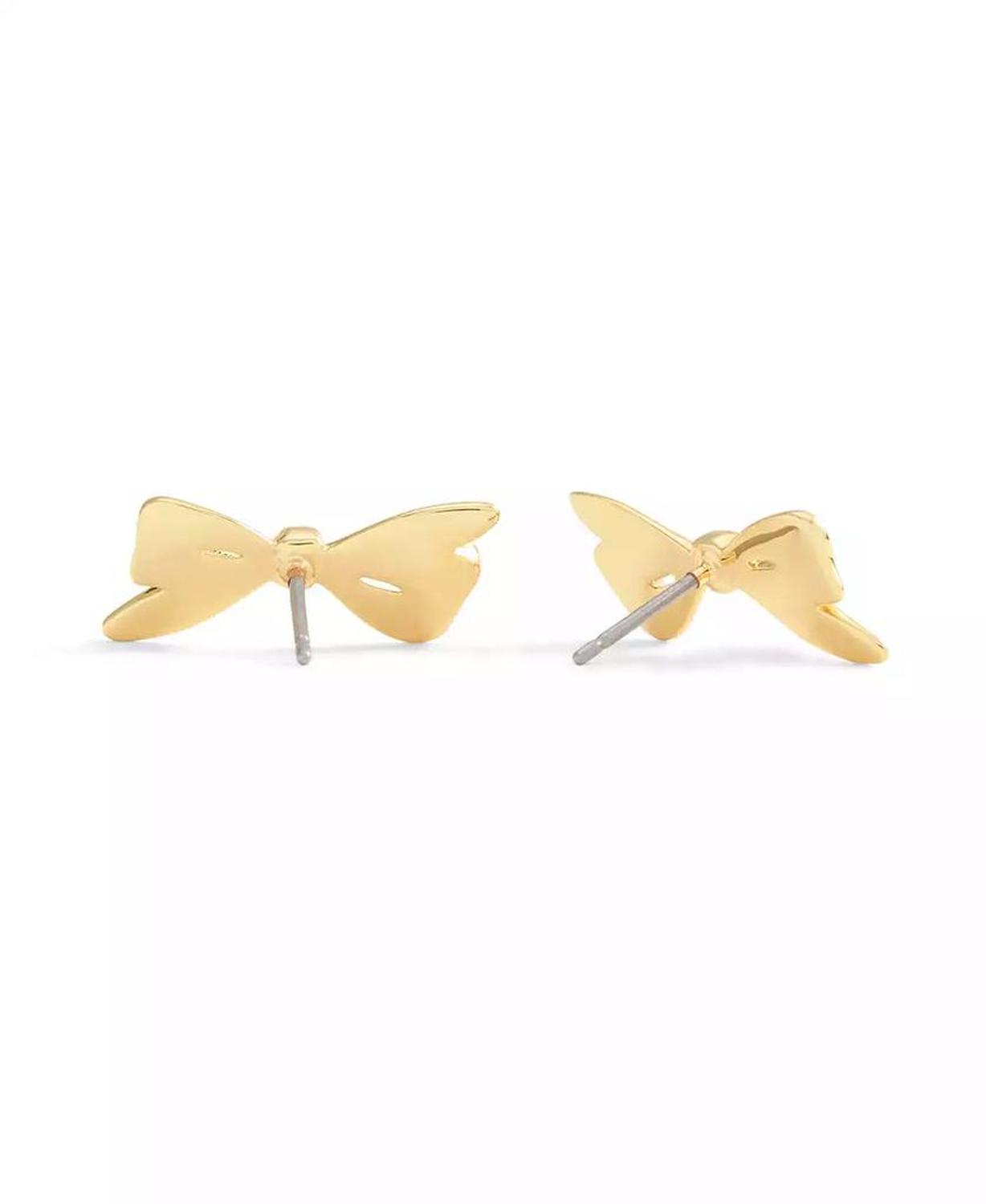 Gold Signature Mini Bow Stud Earrings