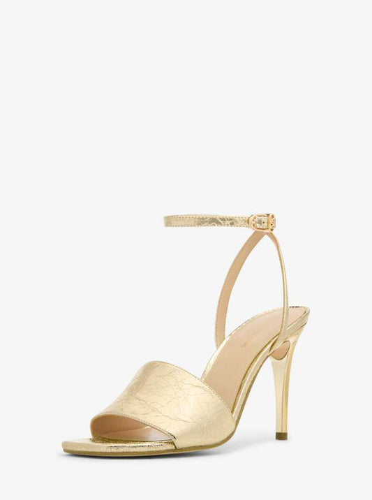 Elyse Crackled Metallic Leather Sandal