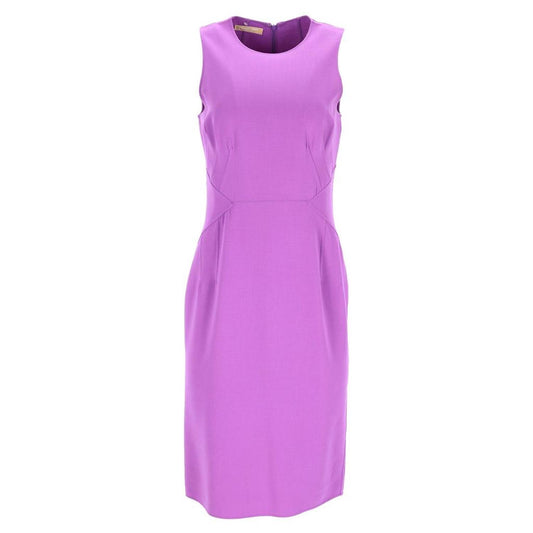 Sheath Dress in Purple Virgin Wool