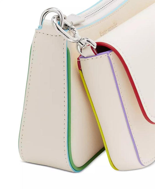Double Up Rainbow Leather Crossbody