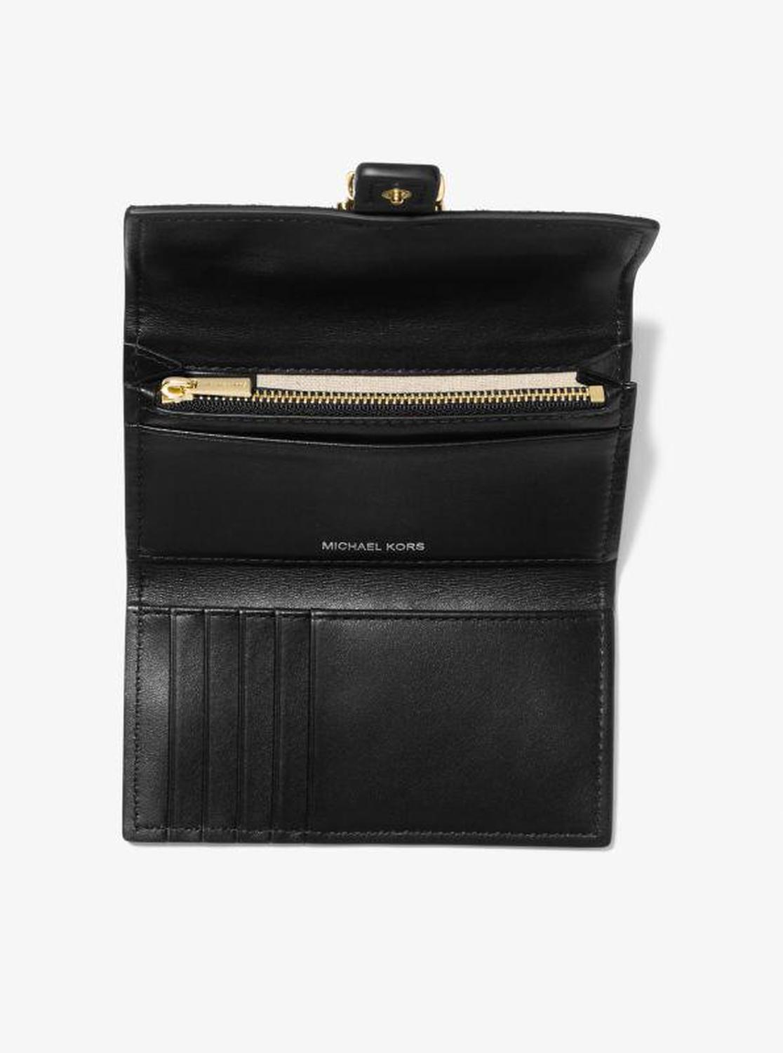 Nolita Medium Cheetah Print Calf Hair Tri-Fold Wallet