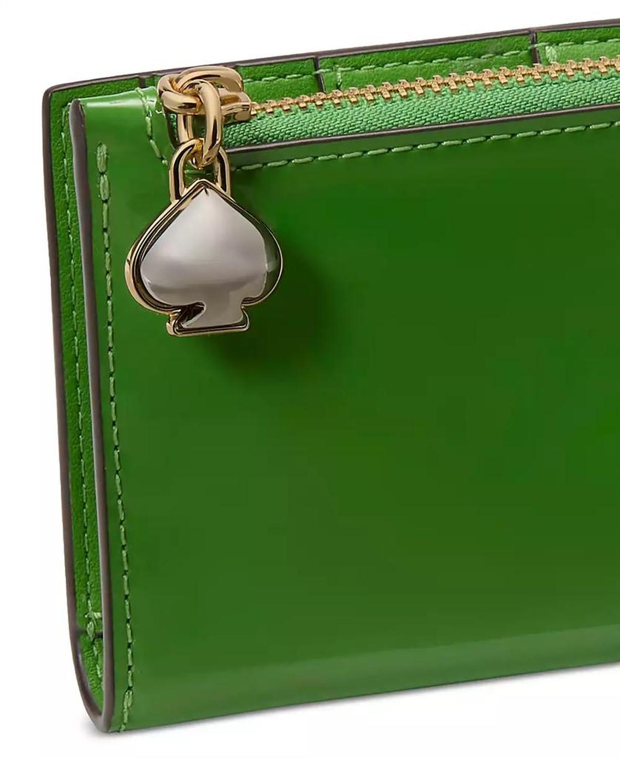 Devin Patent Leather Small Bifold Wallet