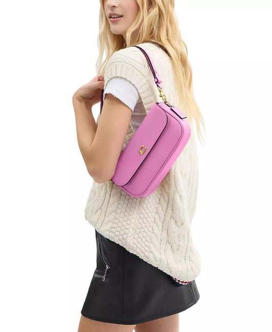 Brook Small Leather Flap Chain Bag