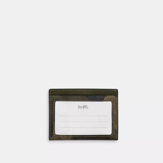 Slim Id Card Case In Signature Camo Print