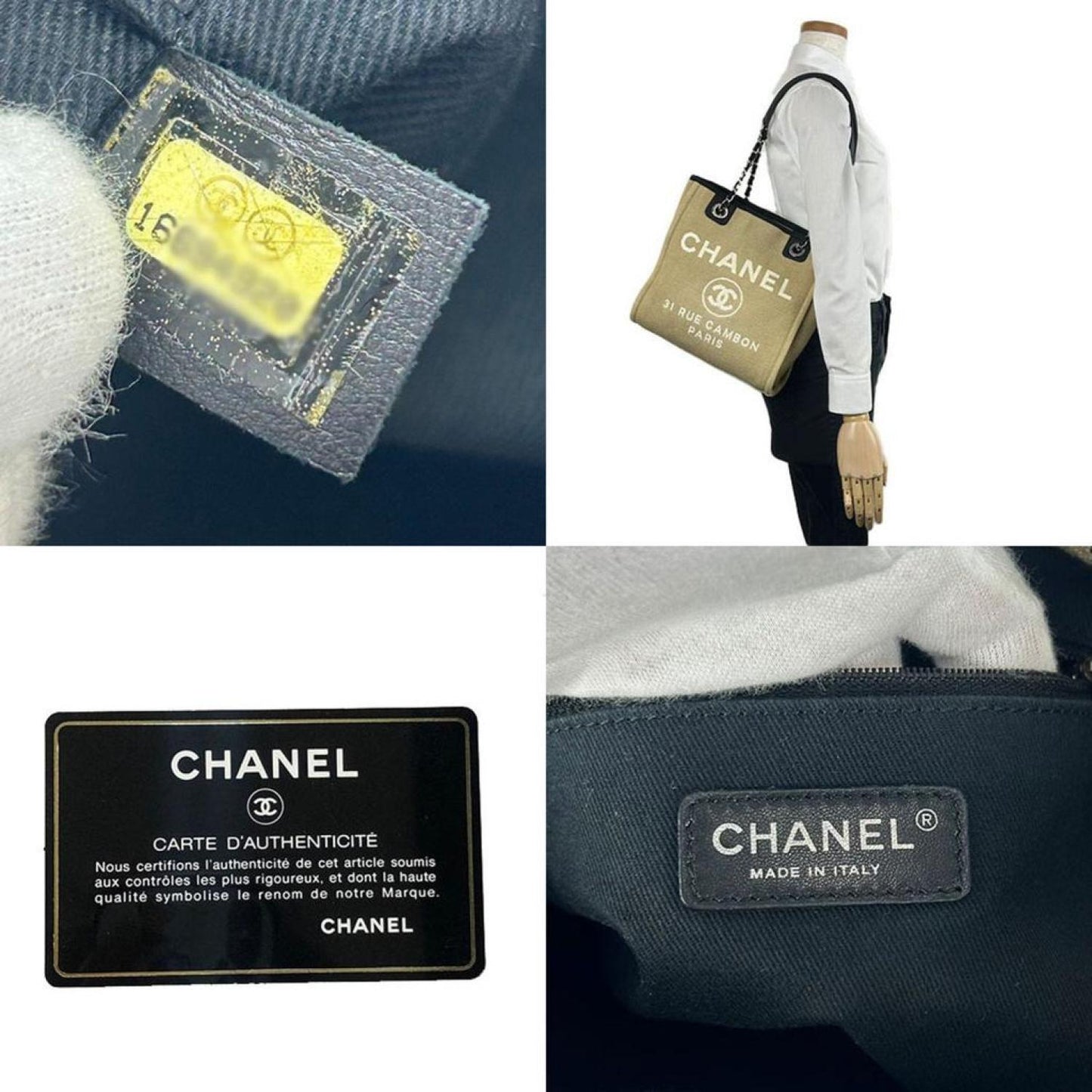 Chanel Deauville Canvas Tote Bag (Pre-Owned)