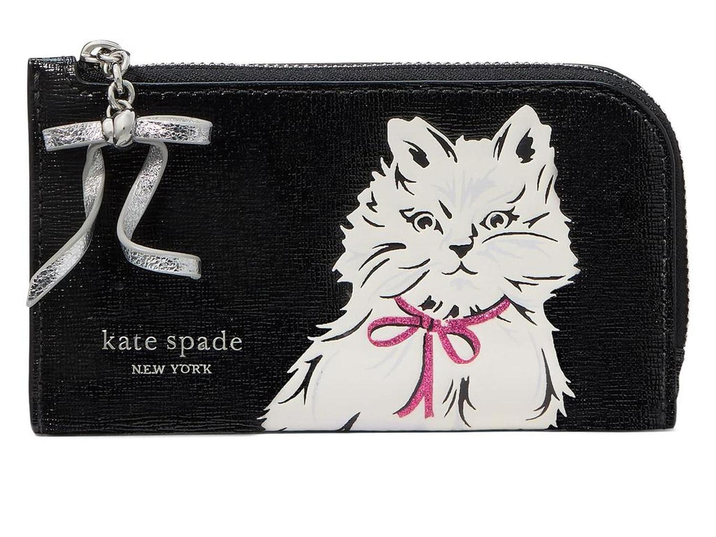 Whiskers Saffiano Leather Small Slim Bifold Wallet