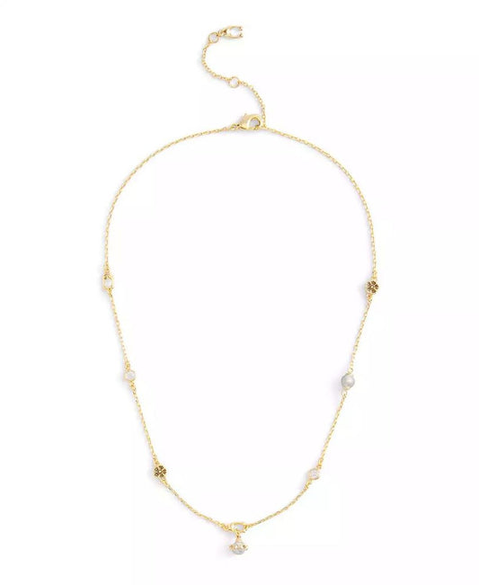 Faux Stone Signature Heritage Cultivated Pearl Charm Strand Necklace