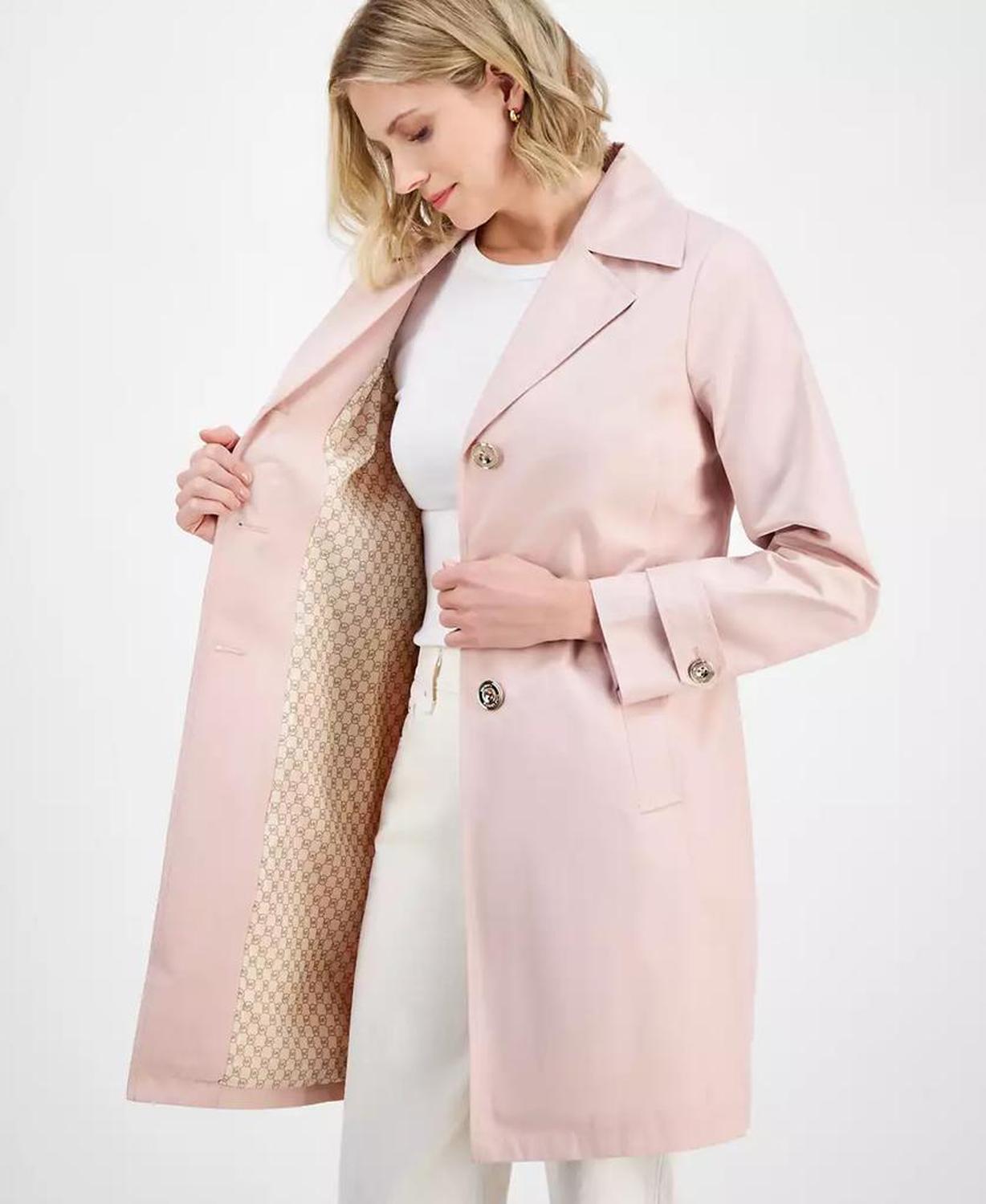 Women's Notched Collar Button-Front Coat, Exclusively at Macy's