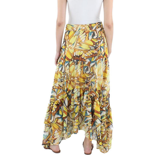 Womens Handkerchief Hem Long Maxi Skirt