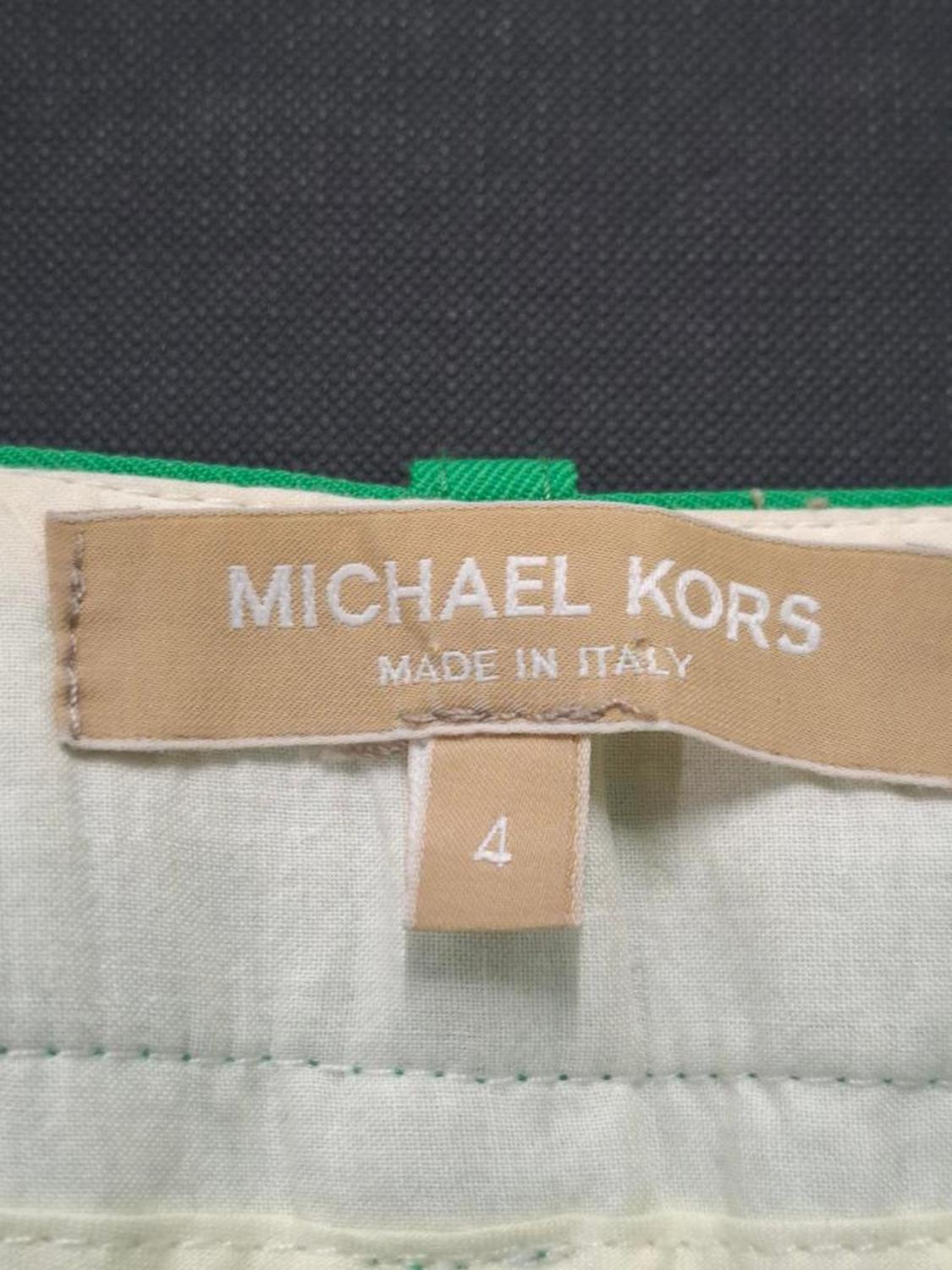 Straight-Leg Trousers in Green Cotton