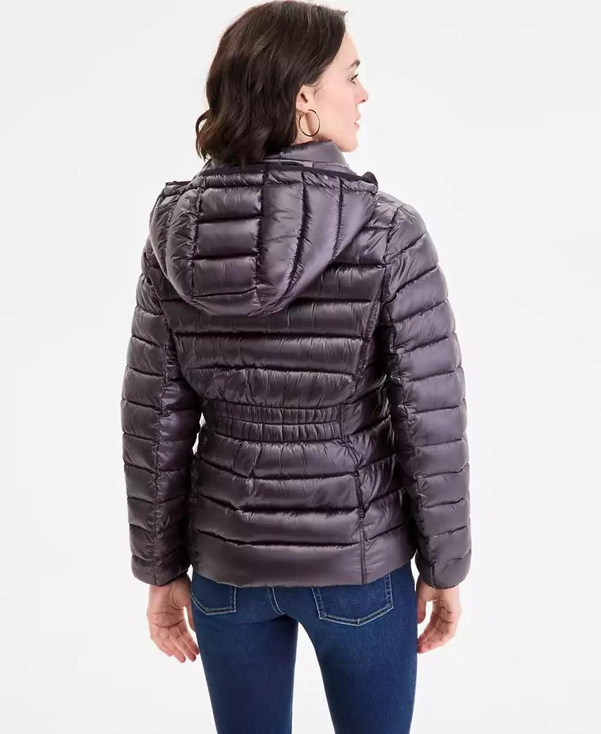 Women's Hooded Shine Packable Puffer Coat, Exclusively at Macy's