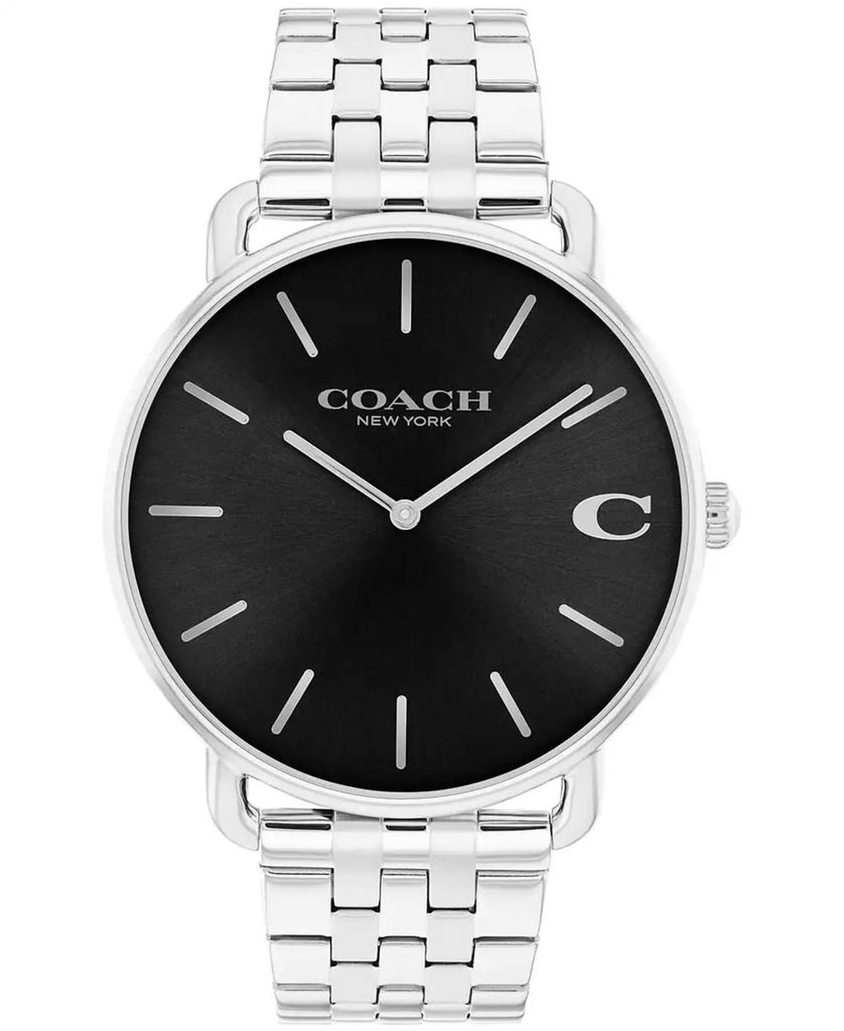 Men's Elliot Silver Tone Stainless Steel Bracelet Watch, 43mm
