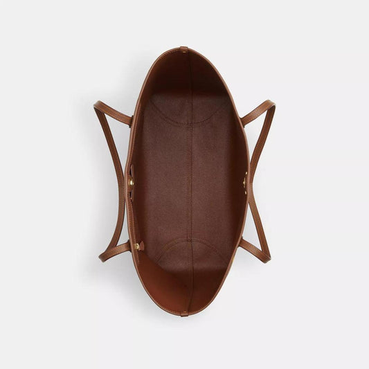 Coach Outlet City Tote In Signature Canvas With Floral Print