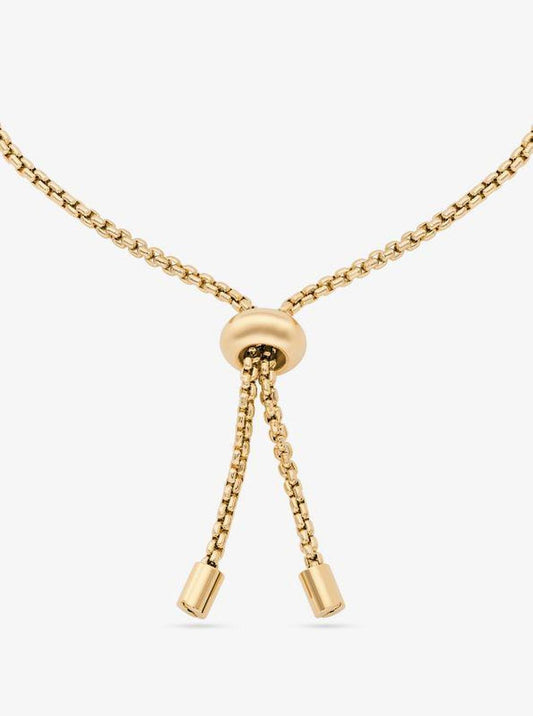 Precious Metal-Plated Cubic Zirconia Halo Slider Bracelet