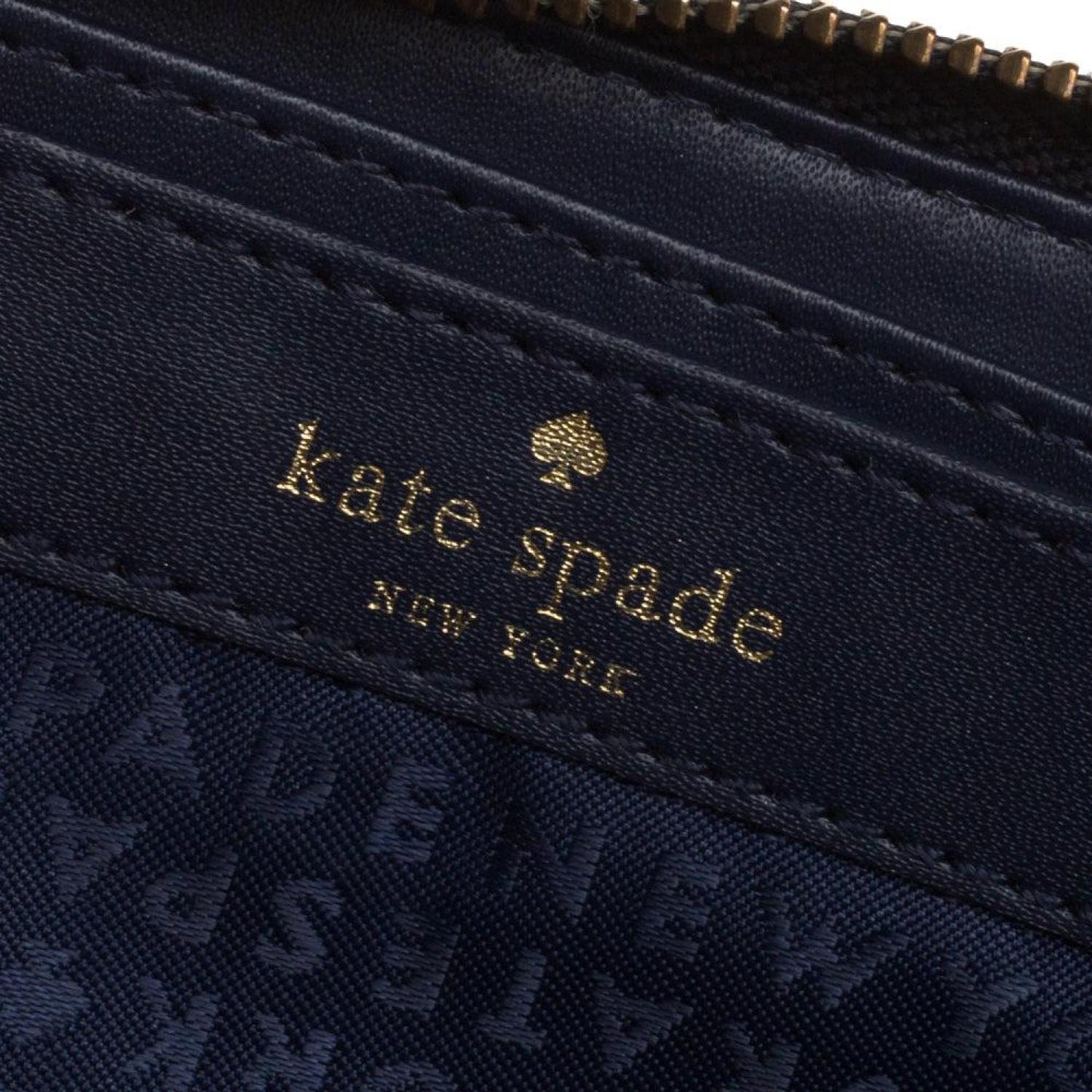 Kate Spade Navy Leather Zip Around Wallet