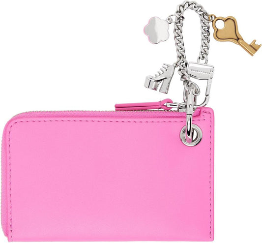 Pink 'The Top Zip Charm Wallet' Coin Pouch