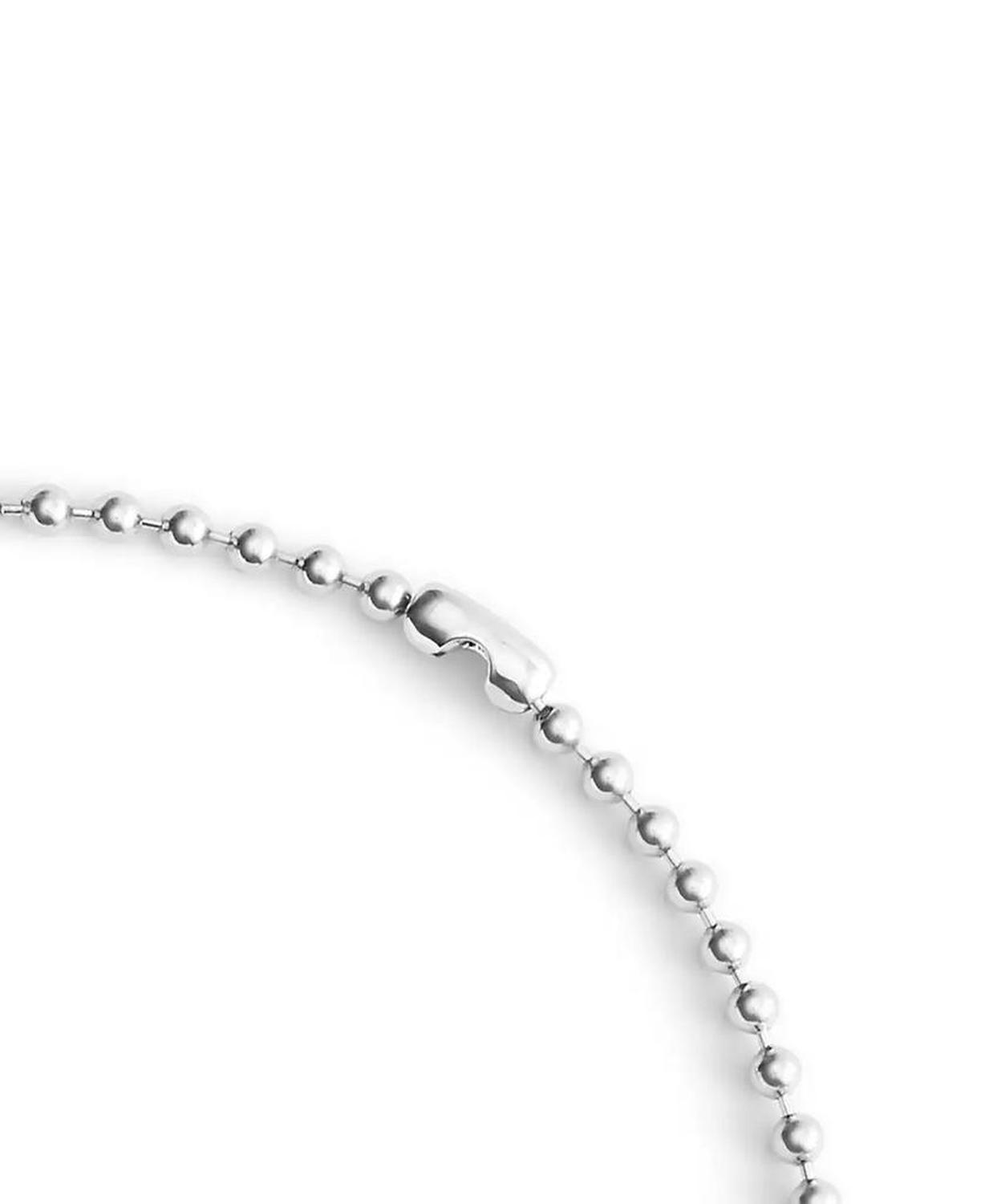 Rhodium Signature Quilted Orb Pendant Necklace