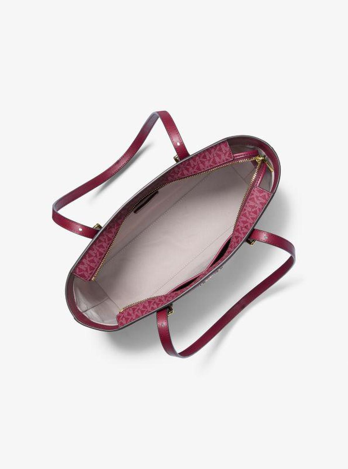 Quinn Medium Signature Logo and Leather Tote Bag