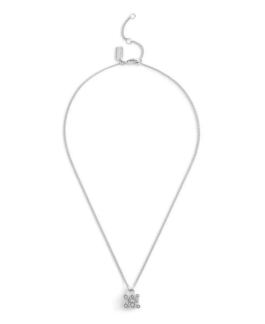 Faux Cultivated Pearl Signature Tea Rose Handbag Pendant Necklace