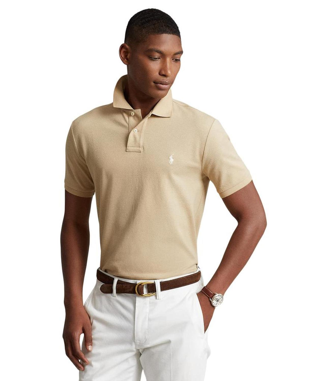 Custom Slim Fit Mesh Polo Shirt