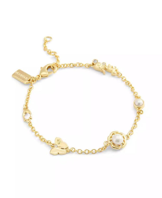 Signature Faux Cultivated Pearl Tea Rose Bracelet