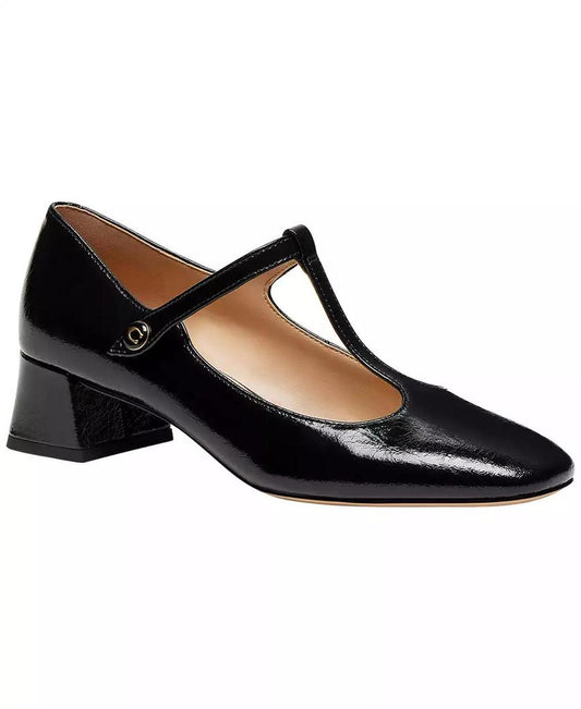 Women's Angelina T-Strap Mary Janes Round Toe Pumps