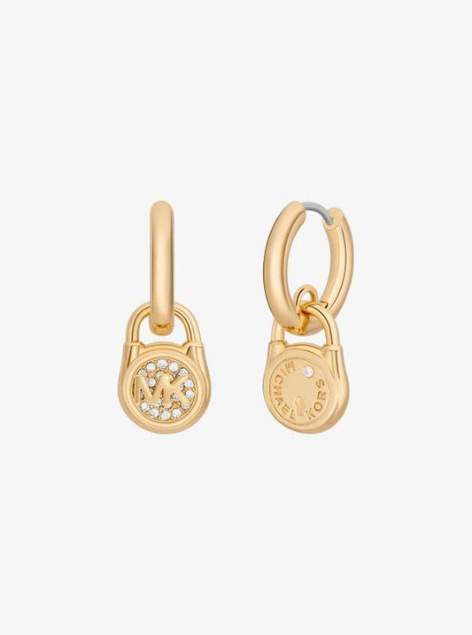 Pavé Lock Drop Earrings