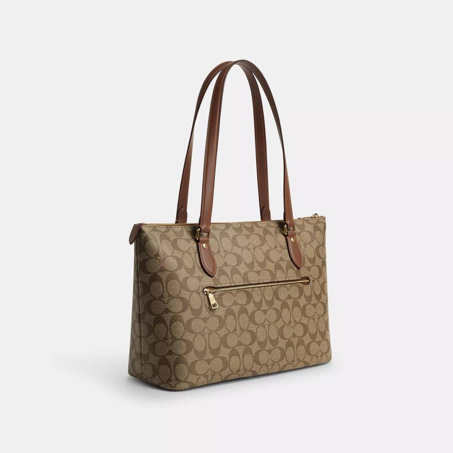 Coach Outlet Gallery Tote In Signature Canvas With Floral Horse And Carriage