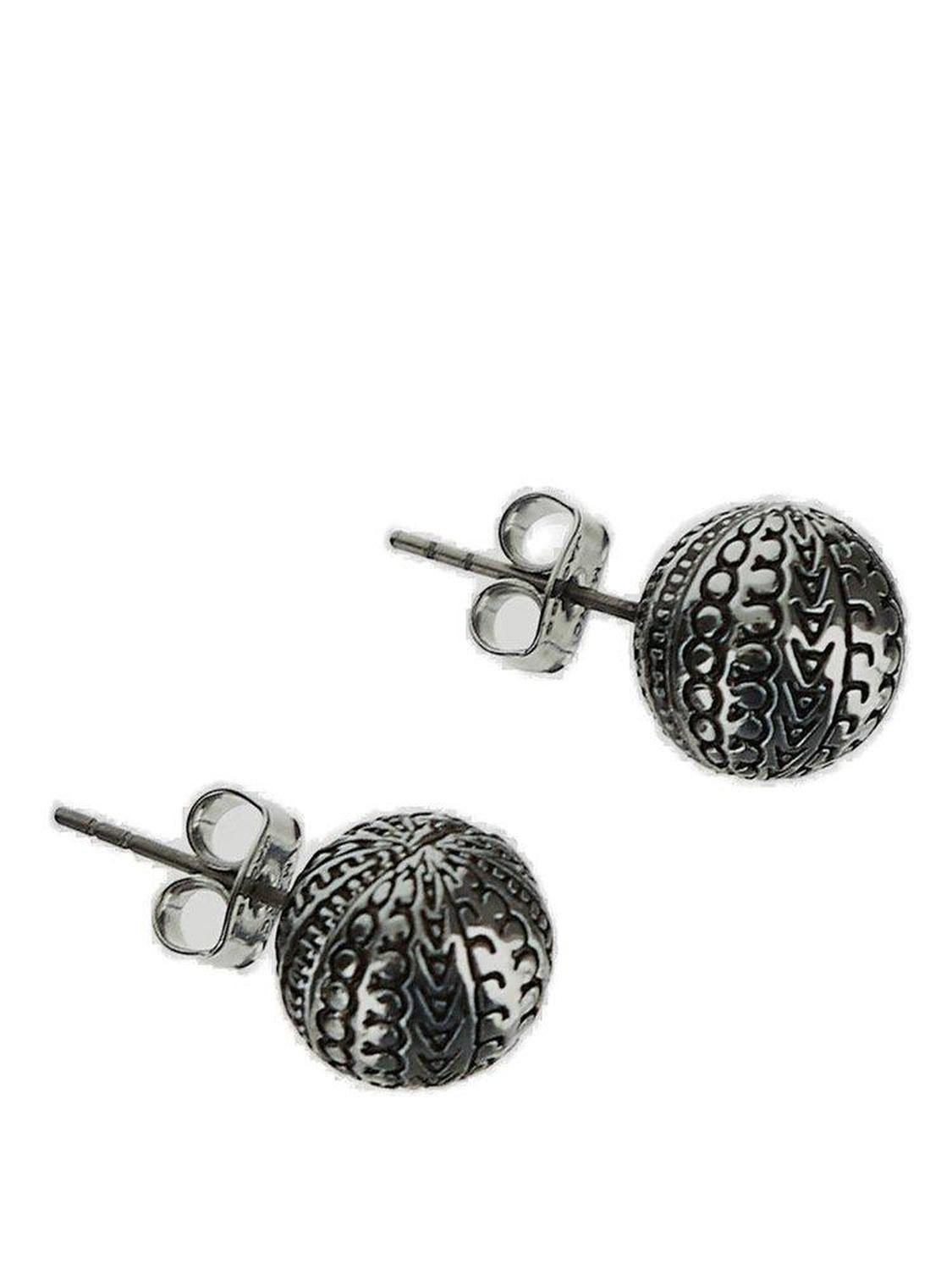 Marc Jacobs The Monogram Stud Logo Engraved Earrings