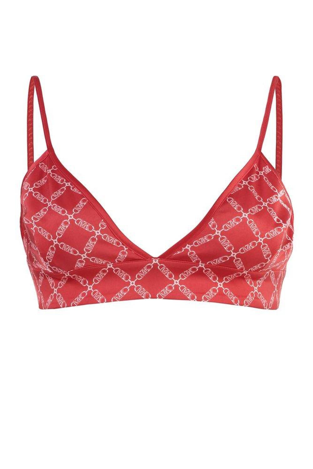 Michael Michael Kors Empire Logo Printed Bra Top