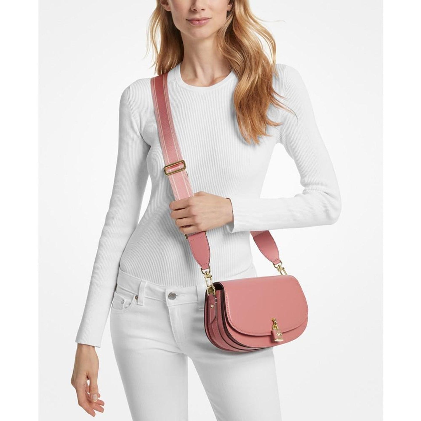 Mila Medium Leather East West Sling Messenger