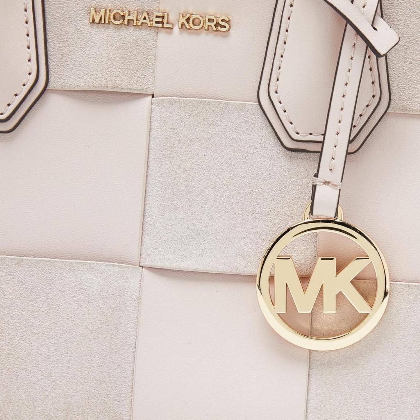 Michael Kors Light Leather And Suede Mercer Tote
