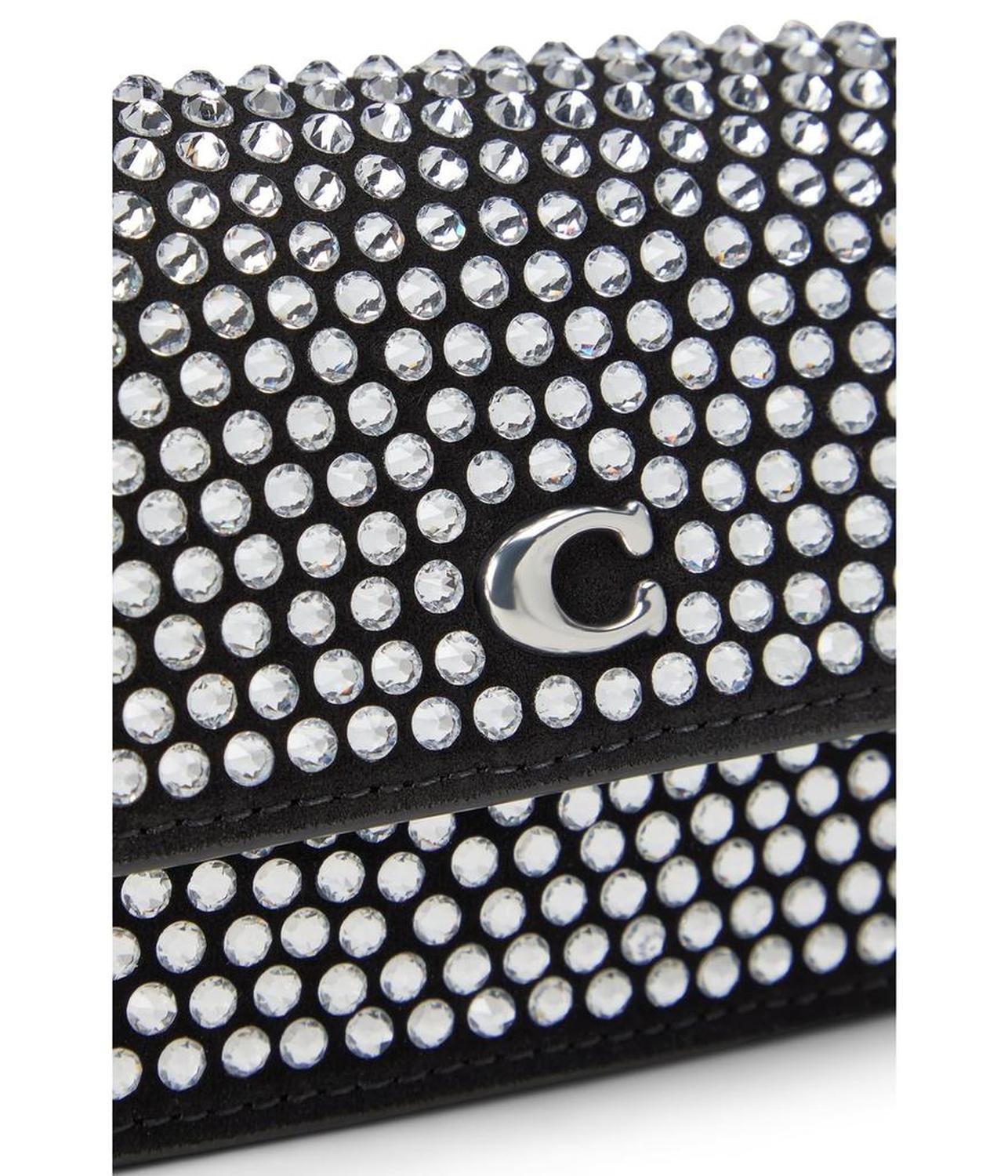 Essential Half Flap Card Case with Crystal
