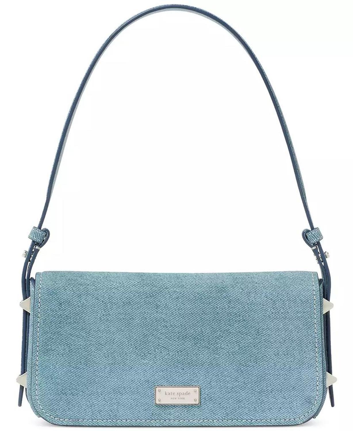 Liv Denim Suede Shoulder Bag