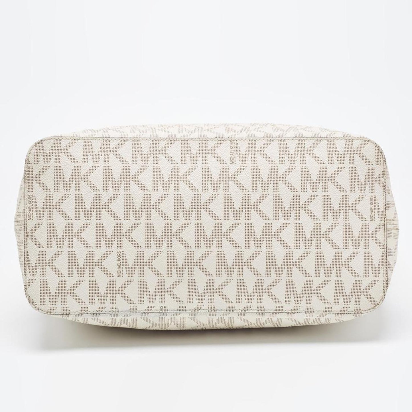 Michael Michael Brown/offSignature Coated Canvas Large Jet Set Travel Tote