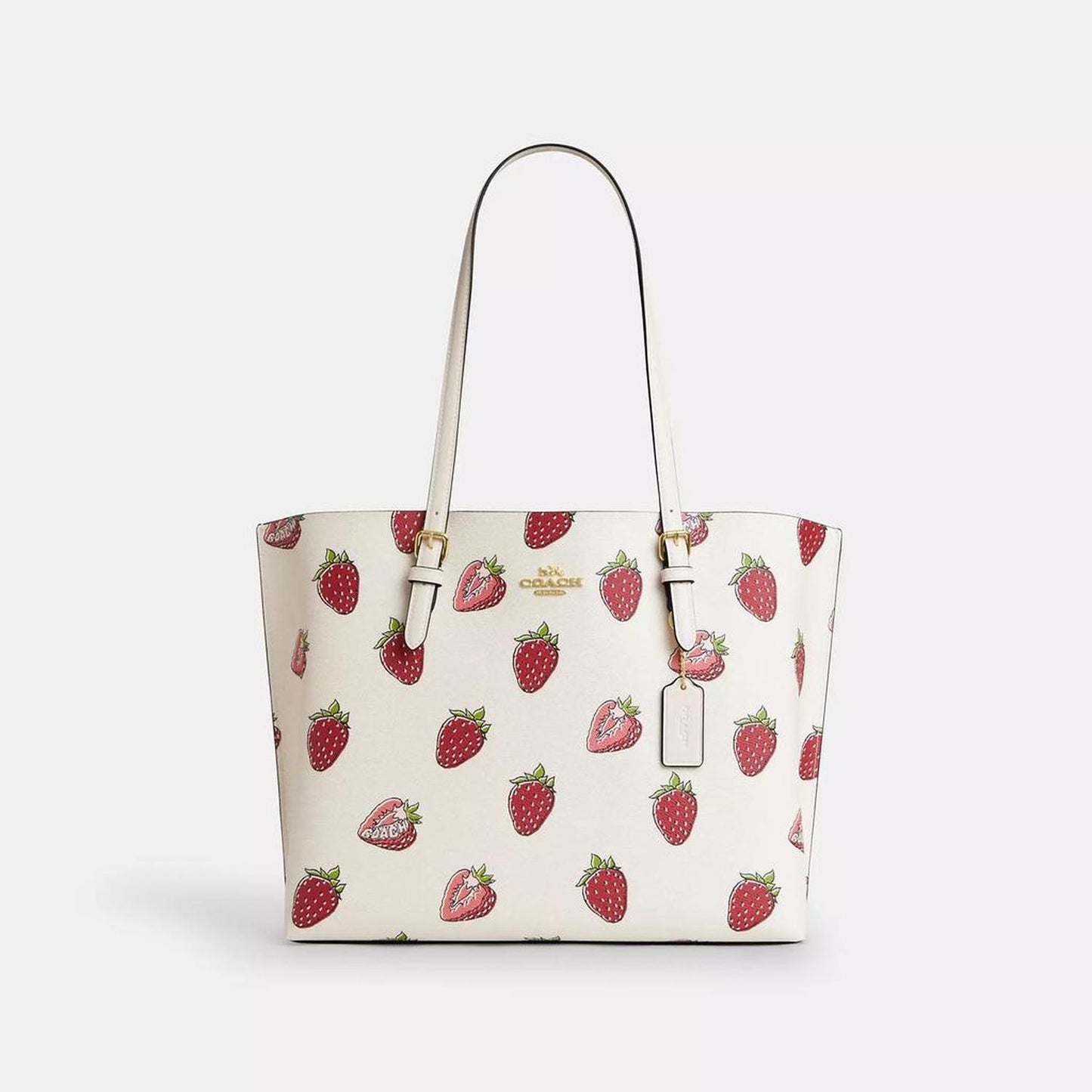 Mollie Tote Bag With Strawberry Print