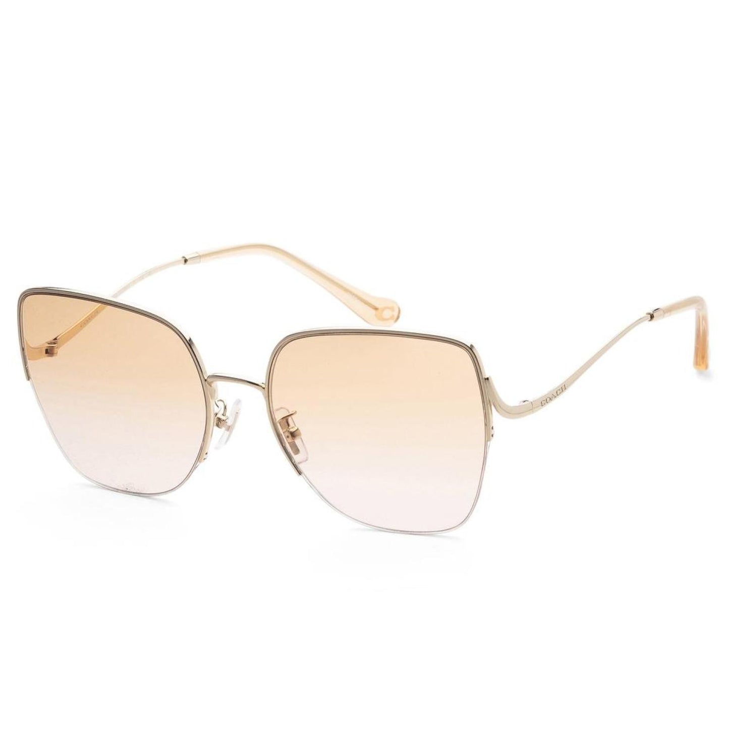 Coach Women's 60mm Shiny Light Gold Sunglasses HC7156D-90052D-60